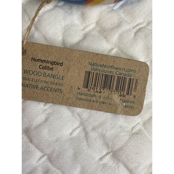 Gordon White Hummingbird Colibri Wood Bangle New Boho Cottagecore Bracelet‎ Fun - Picture 10 of 10